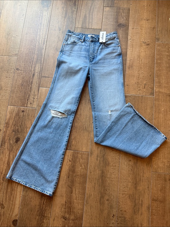 Wrangler Denim - Wrangler Light Blue Distressed Flare Jeans - Women's